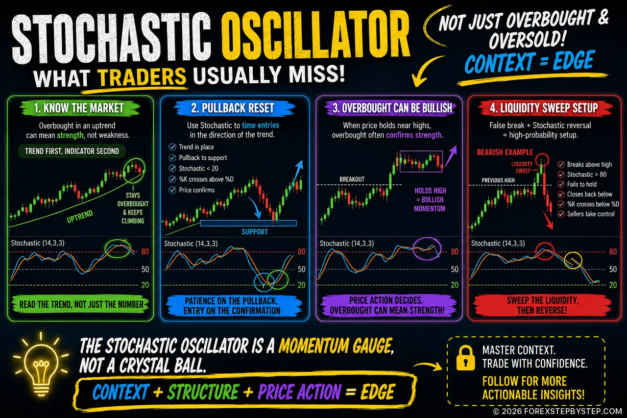 What traders get wrong about the Stochastic Oscillator and momentum context.